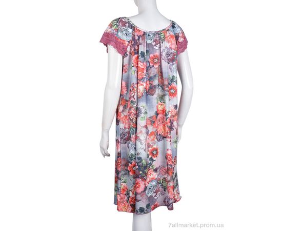 Нічна сорочка Літо N010-5 pink (5 шт. р.сіткаXL-5XL) "Banko" недорого оптом від прямого постачальника, зображення 2