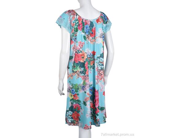 Нічна сорочка Літо N010-8 blue (5 шт. р.сіткаXL-5XL) "Banko" недорого оптом від прямого постачальника, зображення 2