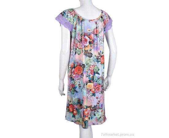 Нічна сорочка Літо N010-6 violet (5 шт. р.сіткаXL-5XL) "Banko" недорого оптом від прямого постачальника, зображення 2 Нічна сорочка Літо N010-6 violet (5 шт. р.сіткаXL-5XL) "Banko" недорого оптом від прямого постачальника, зображення 2