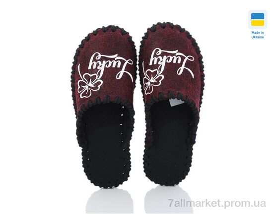 Тапки жіночі для будинку Весна/осінь 182W бордо (9 пар р.36-41) "Active" недорого оптом від прямого постачальника, зображення 2