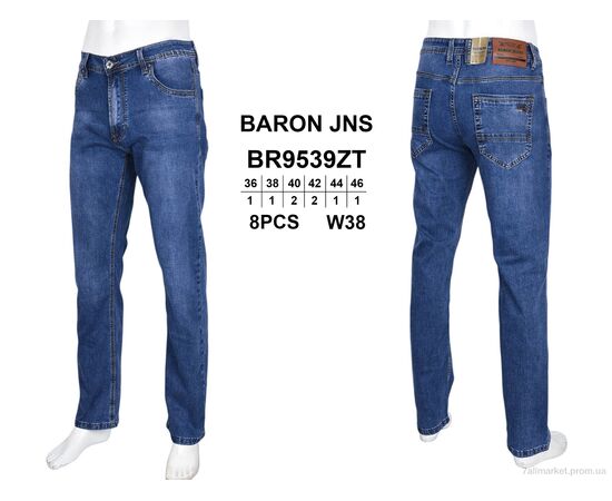 Джинси чоловічі Весна/осінь BR9539ZT (8 шт. р.сітка36-46) "Baron" недорого оптом від прямого постачальника, зображення 3