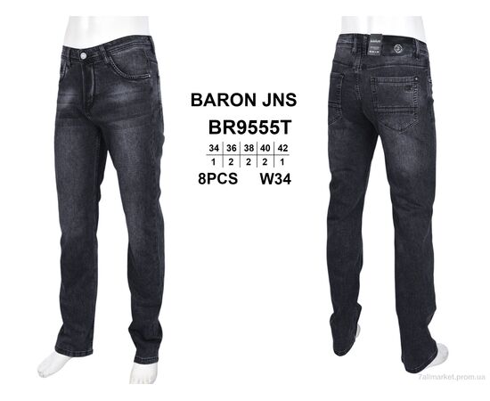 Фотография Джинсы мужские Весна/осень BR9555T (8 шт. р.сетка 34-42) "Baron" недорого оптом от прямого поставщика, изображение 3