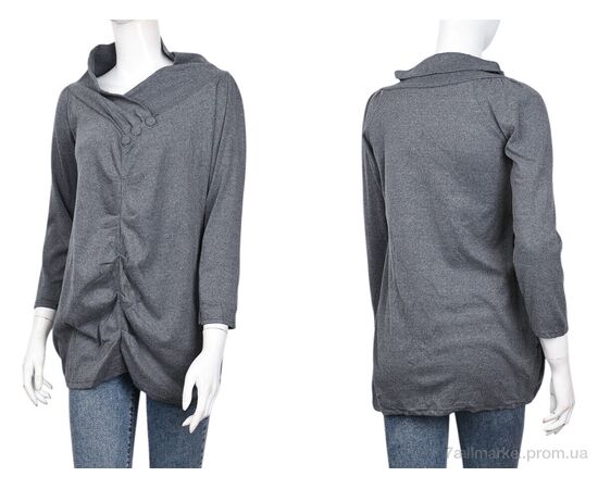 Фотография Туника женская Весна/осень B077-1 grey (5 шт. р.сетка One size) "Obuvok" недорого оптом от прямого поставщика, изображение 3