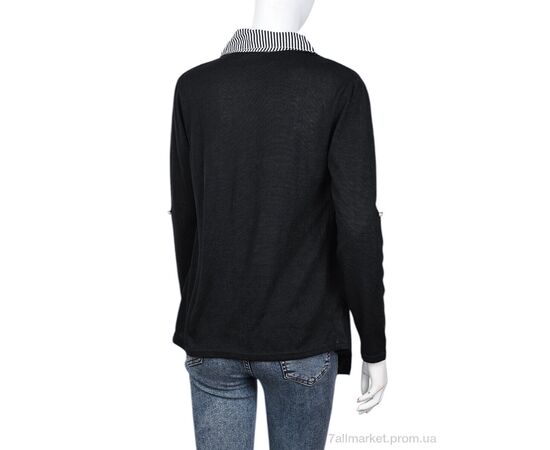 Кофта жіноча Весна/осінь B050-1 black (4 шт. р.сіткаXL-2XL) "Obuvok" недорого оптом від прямого постачальника, зображення 2