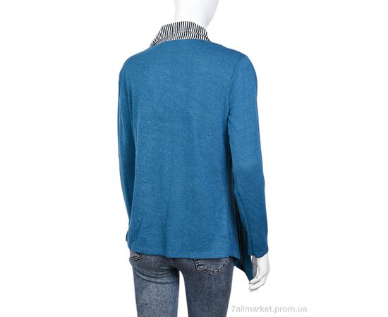 Фотография Кофта женская Весна/осень B050-2 blue (4 шт. р.сетка XL-2XL) "Obuvok" недорого оптом от прямого поставщика, изображение 2