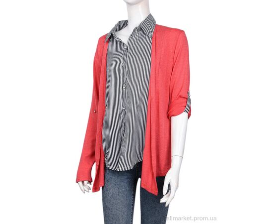 Фотография Кофта женская Весна/осень B050-4 red (4 шт. р.сетка XL-2XL) "Obuvok" недорого оптом от прямого поставщика, изображение 3