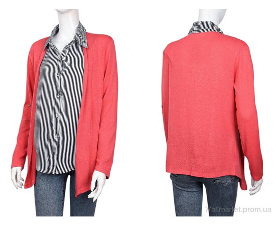 Фотография Кофта женская Весна/осень B050-4 red (4 шт. р.сетка XL-2XL) "Obuvok" недорого оптом от прямого поставщика, изображение 4