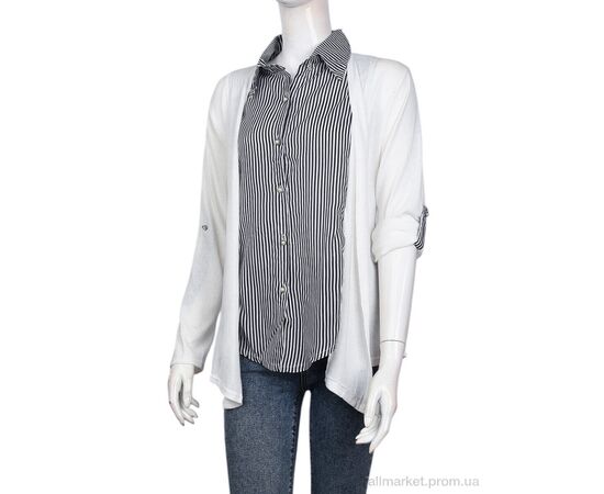 Кофта жіноча Весна/осінь B050-5 white (4 шт. р.сіткаXL-2XL) "Obuvok" недорого оптом від прямого постачальника, зображення 3