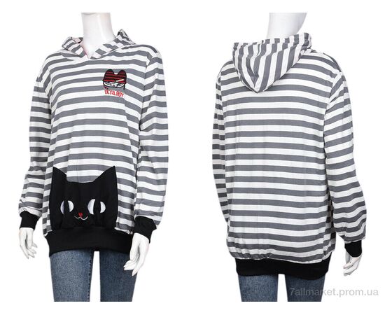 Кофта жіноча Весна/осінь B082-1 grey (5 шт. р.сіткаL-2XL) "Obuvok" недорого оптом від прямого постачальника, зображення 3