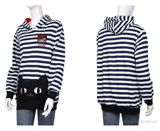 Кофта жіноча Весна/осінь B082-3 blue (6 шт. р.сіткаL-2XL) "Obuvok" недорого оптом від прямого постачальника, зображення 3