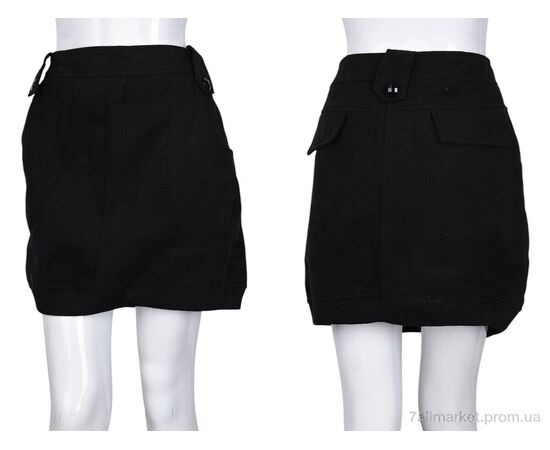 Жіноча спідниця оптом Зима B056-1 black (4 шт. р.сітка2XL-3XL) "Obuvok" недорого оптом від прямого постачальника, зображення 3