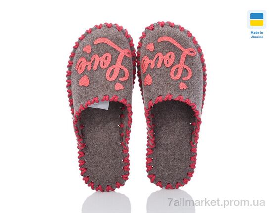 Тапки жіночі для будинку Весна/осінь 189W беж (9 пар р.36-41) "Active" недорого оптом від прямого постачальника, зображення 2