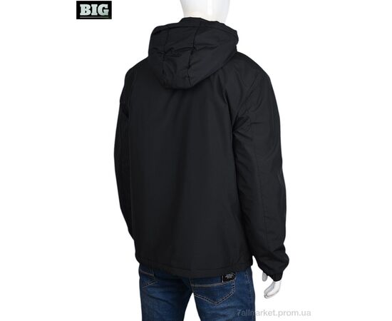Фотография Куртка мужская Весна/осень 3774-983-1 black (5 шт. р.сетка 48-56) "BIG" недорого оптом от прямого поставщика, изображение 2