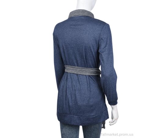 Фотография Кофта женская Весна/осень B041-1 blue (10512) (4 шт. р.сетка XL-2XL) "Obuvok" недорого оптом от прямого поставщика, изображение 2
