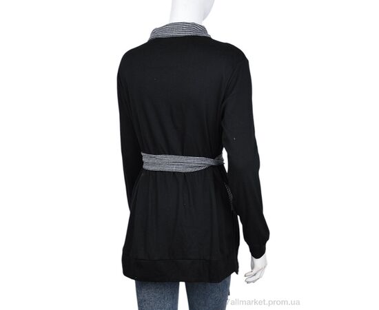 Фотография Кофта женская Весна/осень B041-5 black (10520) (4 шт. р.сетка XL-2XL) "Obuvok" недорого оптом от прямого поставщика, изображение 2