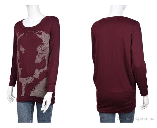 Туніка жіноча Весна/осінь B049-1 bordo (10544) (4 шт. р.сіткаOne size) "Obuvok" недорого оптом від прямого постачальника, зображення 3 Туніка жіноча Весна/осінь B049-1 bordo (10544) (4 шт. р.сіткаOne size) "Obuvok" недорого оптом від прямого постачальника, зображення 3