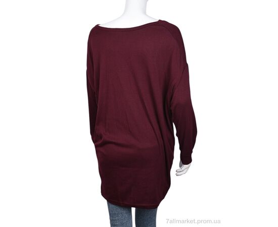 Туніка жіноча Весна/осінь B006-3 bordo (10502) (5 шт. р.сіткаOne size) "Obuvok" недорого оптом від прямого постачальника, зображення 2 Туніка жіноча Весна/осінь B006-3 bordo (10502) (5 шт. р.сіткаOne size) "Obuvok" недорого оптом від прямого постачальника, зображення 2