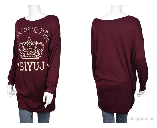 Туніка жіноча Весна/осінь B006-3 bordo (10502) (5 шт. р.сіткаOne size) "Obuvok" недорого оптом від прямого постачальника, зображення 3 Туніка жіноча Весна/осінь B006-3 bordo (10502) (5 шт. р.сіткаOne size) "Obuvok" недорого оптом від прямого постачальника, зображення 3