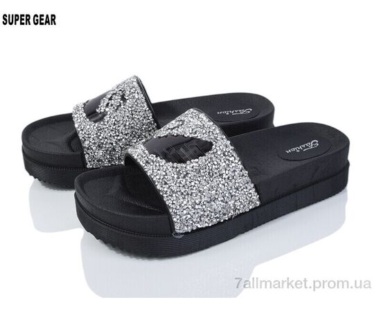 Фотография Шлепки женские облегченные Лето B752 white (12 пар р.36-41) "Super Gear" недорого оптом от прямого поставщика, изображение 2