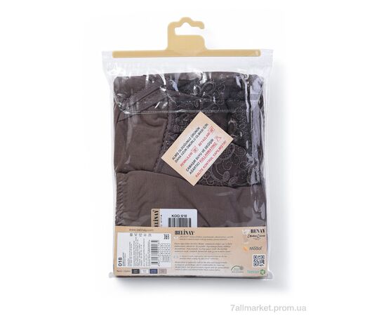 Фотография Трусы Весна/осень 018 brown (4 шт. р.сетка M-2XL) "Textile" недорого оптом от прямого поставщика, изображение 2