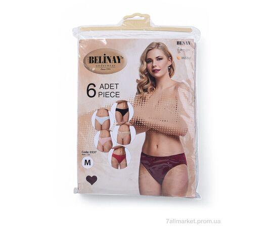 Труси Весна/осінь 0337 mix (6 шт. р.сіткаM-L) "Textile" недорого оптом від прямого постачальника, зображення 2 Труси Весна/осінь 0337 mix (6 шт. р.сіткаM-L) "Textile" недорого оптом від прямого постачальника, зображення 2