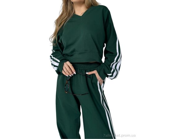 Спортивный костюм женский Весна/осень 1511 т.зелений (4 шт. р.сетка S-L) "SL KARAVAN" недорого оптом от прямого поставщика, изображение 3 Фотография Спортивный костюм женский Весна/осень 1511 т.зелений (4 шт. р.сетка S-L) "SL KARAVAN" недорого оптом от прямого поставщика, изображение 3