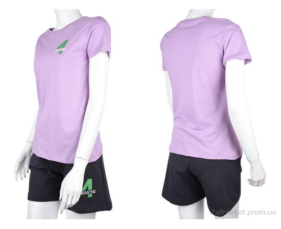Футболка женская Лето 004-2 violet (5 шт. р.сетка S-2XL) "4sezona" недорого оптом от прямого поставщика, изображение 3 Фотография Футболка женская Лето 004-2 violet (5 шт. р.сетка S-2XL) "4sezona" недорого оптом от прямого поставщика, изображение 3