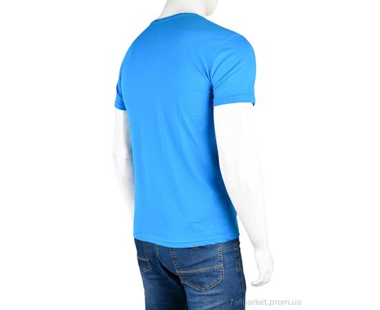 Фотография Футболка мужская Лето 809М блакитний (5 шт. р.сетка M-3XL) "Textile" недорого оптом от прямого поставщика, изображение 3