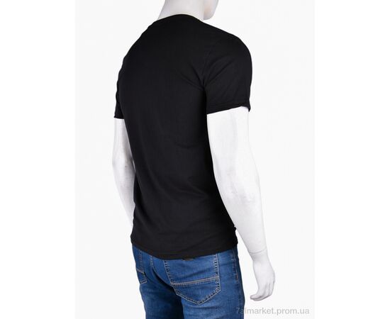 Футболка чоловіча Літо 813М чорний (5 шт. р.сіткаM-3XL) "Textile" недорого оптом від прямого постачальника, зображення 3