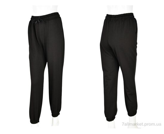 Фотография Спортивные брюки женские Весна/осень 4009-2 black (6 шт. р.сетка S-XL) "Мир" недорого оптом от прямого поставщика, изображение 3