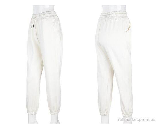 Фотография Спортивные брюки женские Весна/осень 4009-10 white (6 шт. р.сетка S-XL) "Мир" недорого оптом от прямого поставщика, изображение 3