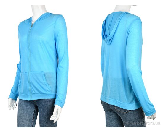 Фотография Кофта женская Весна/осень B0100-3 l.blue (10820) (4 шт. р.сетка L-2XL) "Obuvok" недорого оптом от прямого поставщика, изображение 3