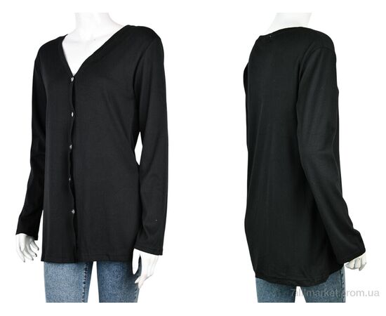 Фотография Кофта женская Весна/осень B027-2 black (10682) (6 шт. р.сетка XL-2XL) "Obuvok" недорого оптом от прямого поставщика, изображение 3