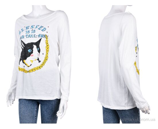 Кофта жіноча Весна/осінь B091-2 white (10722) (5 шт. р.сіткаOne size) "Obuvok" недорого оптом від прямого постачальника, зображення 3