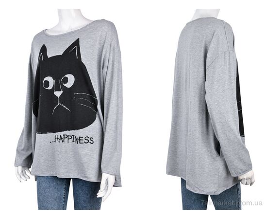 Кофта жіноча Весна/осінь B094-1 grey (10732) (4 шт. р.сіткаXL-2XL) "Obuvok" недорого оптом від прямого постачальника, зображення 3