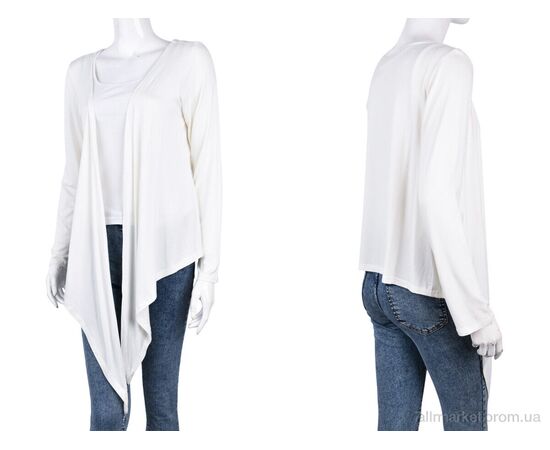 Кофта жіноча Весна/осінь B099-2 white (10751) (4 шт. р.сіткаXL-2XL) "Obuvok" недорого оптом від прямого постачальника, зображення 3
