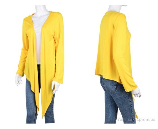 Фотография Кофта женская Весна/осень B099-6 yellow (10758) (4 шт. р.сетка XL-2XL) "Obuvok" недорого оптом от прямого поставщика, изображение 3