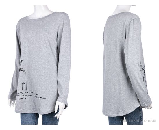 Фотография Кофта женская Весна/осень B0103 grey (10808) (4 шт. р.сетка 2XL-3XL) "Obuvok" недорого оптом от прямого поставщика, изображение 3