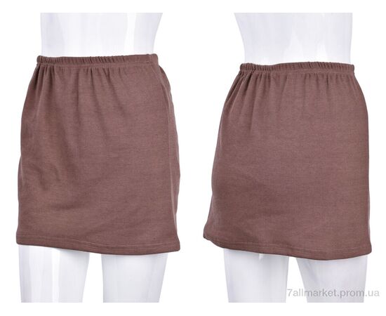 Жіноча спідниця оптом Весна/осінь B025-2 brown (10655) (6 шт. р.сіткаL-XL) "Obuvok" недорого оптом від прямого постачальника, зображення 3