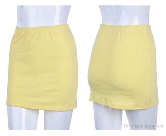 Жіноча спідниця оптом Весна/осінь B025-10 yellow (10674) (4 шт. р.сіткаXL) "Obuvok" недорого оптом від прямого постачальника, зображення 3