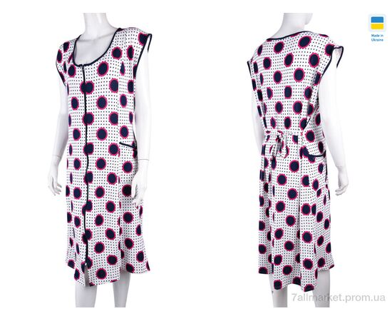 Фотография Халат женский Лето H001-1 blue (5 шт. р.сетка 50-58) "Banko" недорого оптом от прямого поставщика, изображение 3