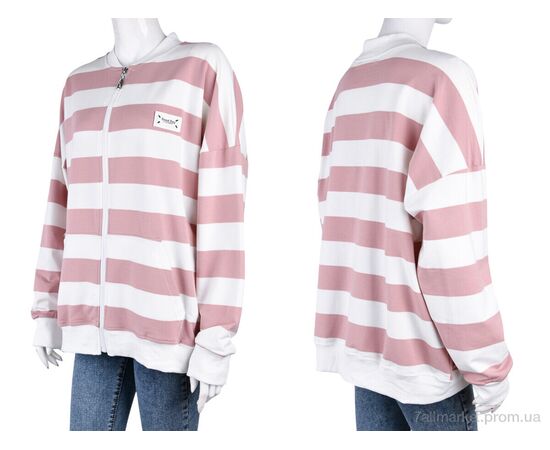 Фотография Кофта женская Весна/осень 4012-009-3 pink (3 шт. р.сетка XL-3XL) "Мир" недорого оптом от прямого поставщика, изображение 3