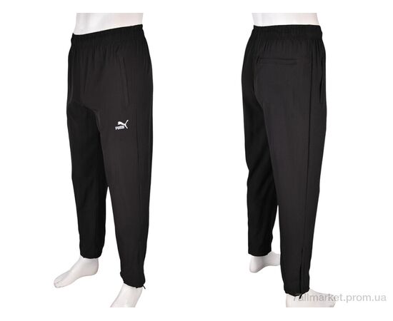 Спортивні штани чоловічі Літо 4033-A06-1 black (5 шт. р.сіткаM-3XL) "Мир" недорого оптом від прямого постачальника, зображення 4
