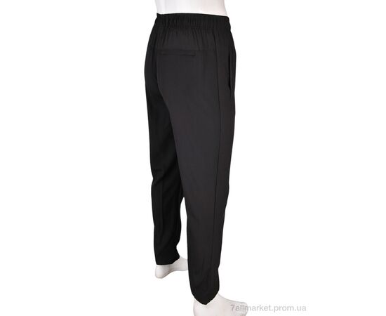 Спортивні штани чоловічі Літо 4033-A12-1 black (5 шт. р.сіткаM-3XL) "Мир" недорого оптом від прямого постачальника, зображення 3