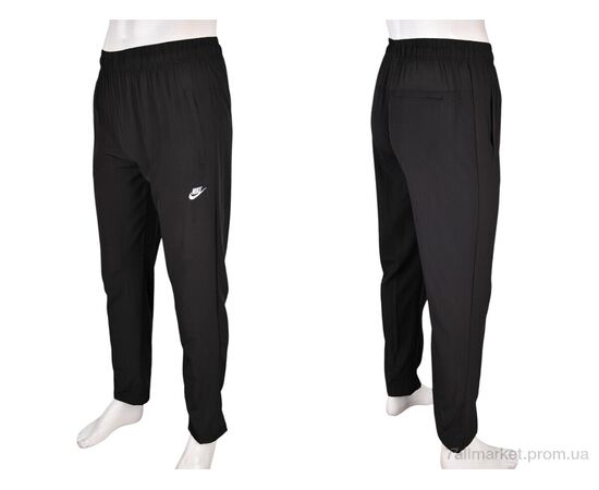 Спортивні штани чоловічі Літо 4033-A12-1 black (5 шт. р.сіткаM-3XL) "Мир" недорого оптом від прямого постачальника, зображення 4