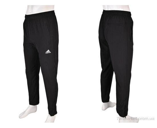 Спортивні штани чоловічі Літо 4033-A02-1 black (5 шт. р.сіткаM-3XL) "Мир" недорого оптом від прямого постачальника, зображення 4