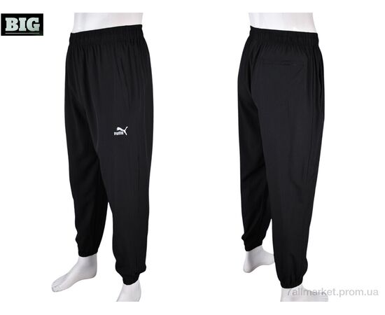 Спортивні штани чоловічі Літо 4034-A14-1 black (5 шт. р.сітка4XL-8XL) "BIG" недорого оптом від прямого постачальника, зображення 4