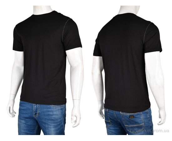 Фотография Футболка мужская Лето S-HZ-3 (10927) black (4 шт. р.сетка M-2XL) "Obuvok" недорого оптом от прямого поставщика, изображение 3