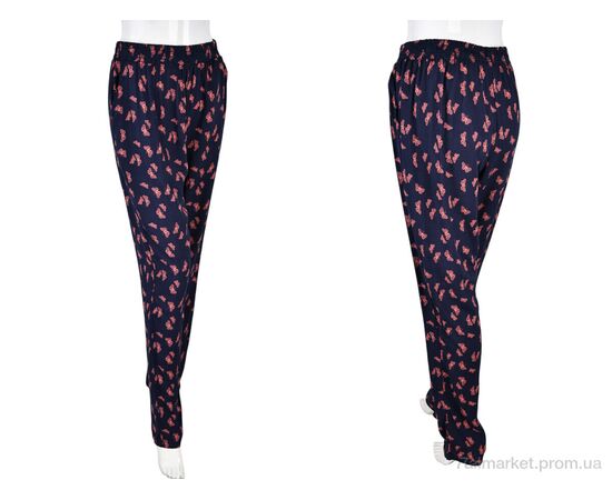 Жіночі брюки Літо 1716-2 (10884) navy (10 шт. р.сіткаM-4XL) "Obuvok" недорого оптом від прямого постачальника, зображення 3