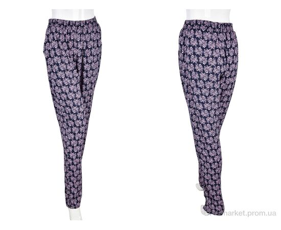 Жіночі брюки Літо 1716-4 (10884) navy (10 шт. р.сіткаM-4XL) "Obuvok" недорого оптом від прямого постачальника, зображення 3